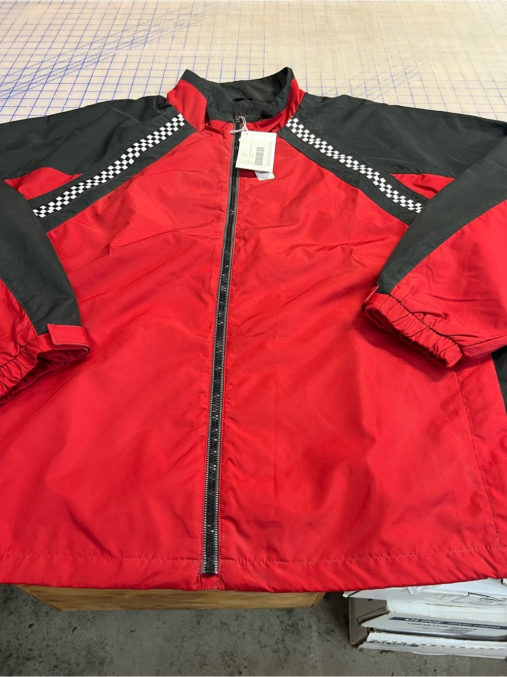 Men’s Red and Black Racing-Strip Jacket NorthEnd